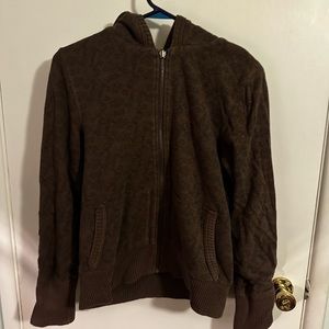 Brown zip up